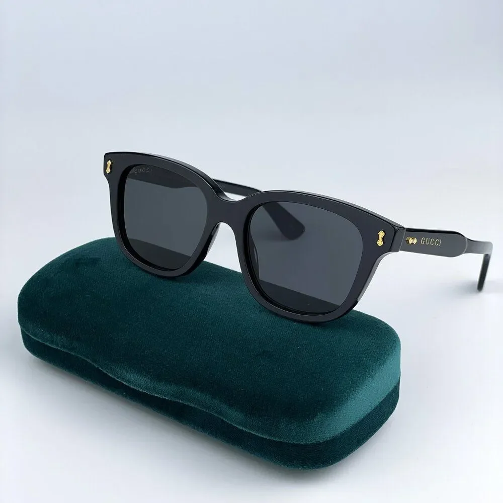 NEW Gucci GG1264S 001 Black Grey Square Men Sunglasses